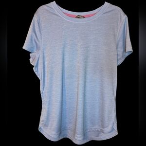 Eddie Bauer Light Blue Women's Athletic Short Sleeve Top